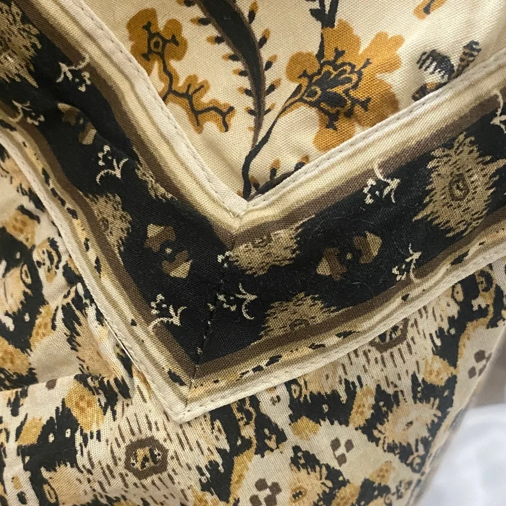 ANTHROPOLOGY Bohemian Black and Cream Patterned Blouse